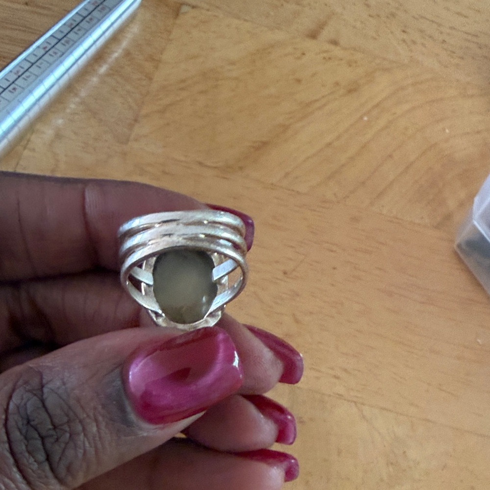 Iridescent Sterling Silver Ring - image 5